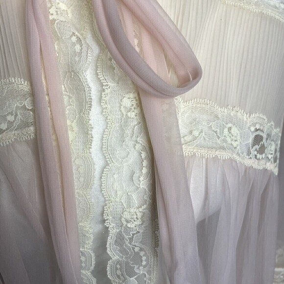 Miss Elaine‎ Vintage Peignoir Nightgown Robe Set Sz Small Union Label 1960s - Picture 9 of 12